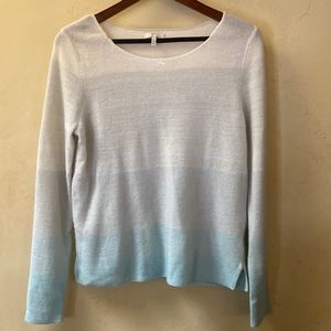 Sz S Joie NWT 100% Cashmere Long Sleeve Light Blue Ombré Sweater